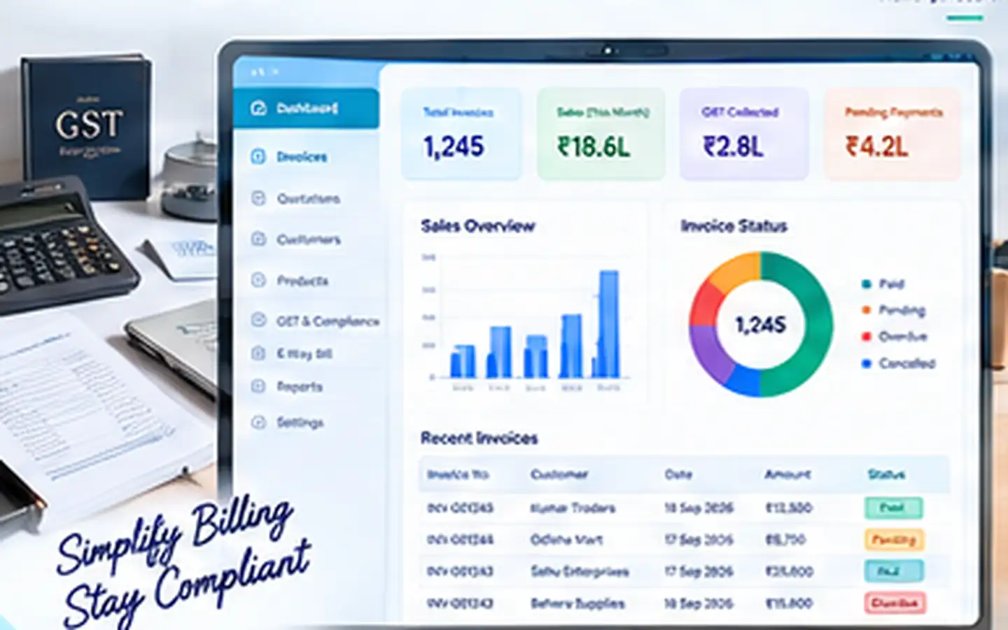 GST Billing Software dashboard