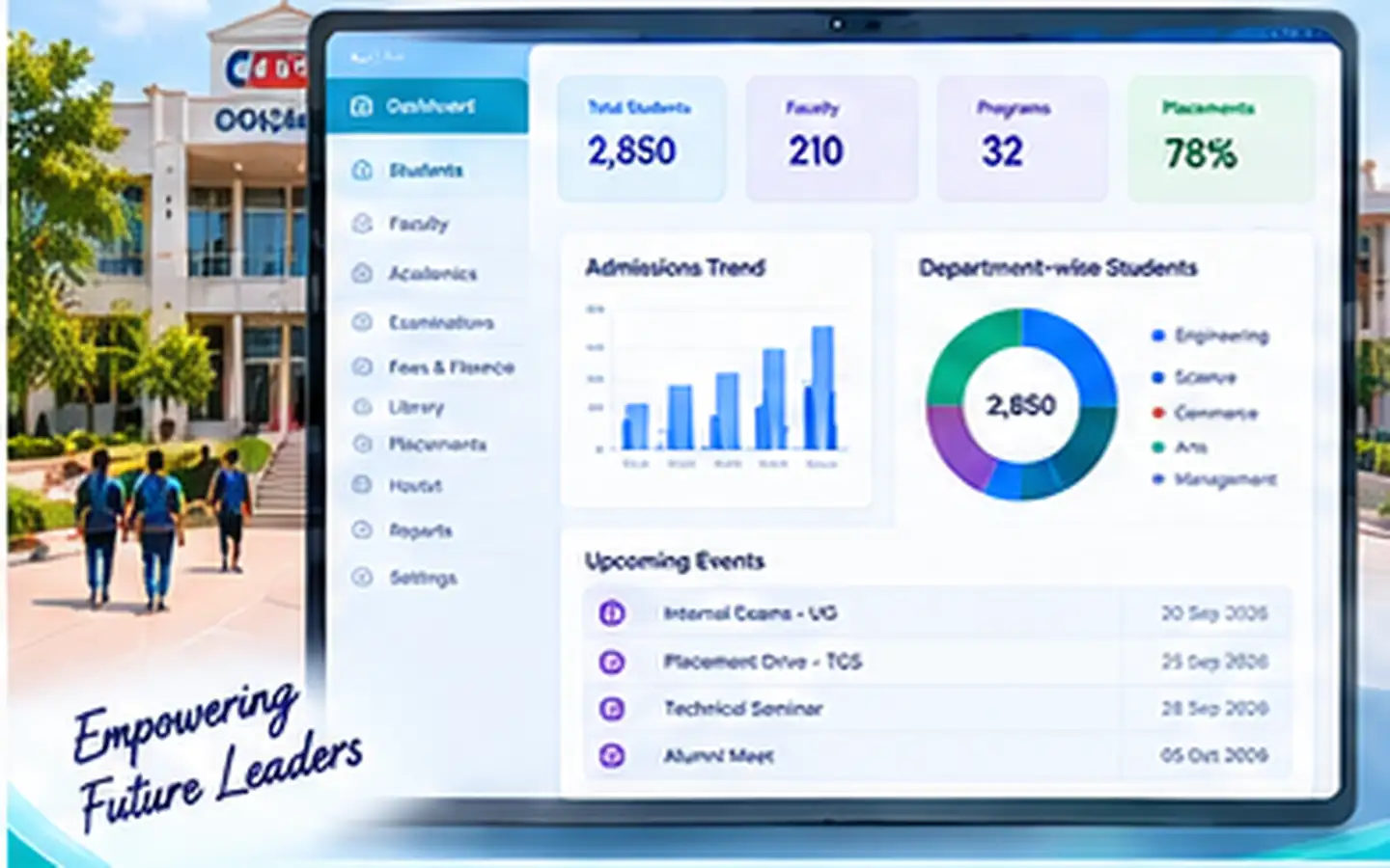 College Management Software dashboard